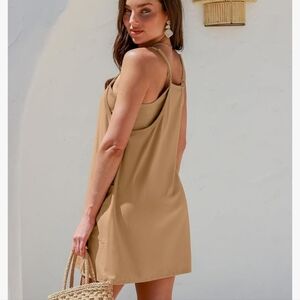 TARSE Athletic Dress for Women Casual Spaghetti Strap Sundress/Workout Dress